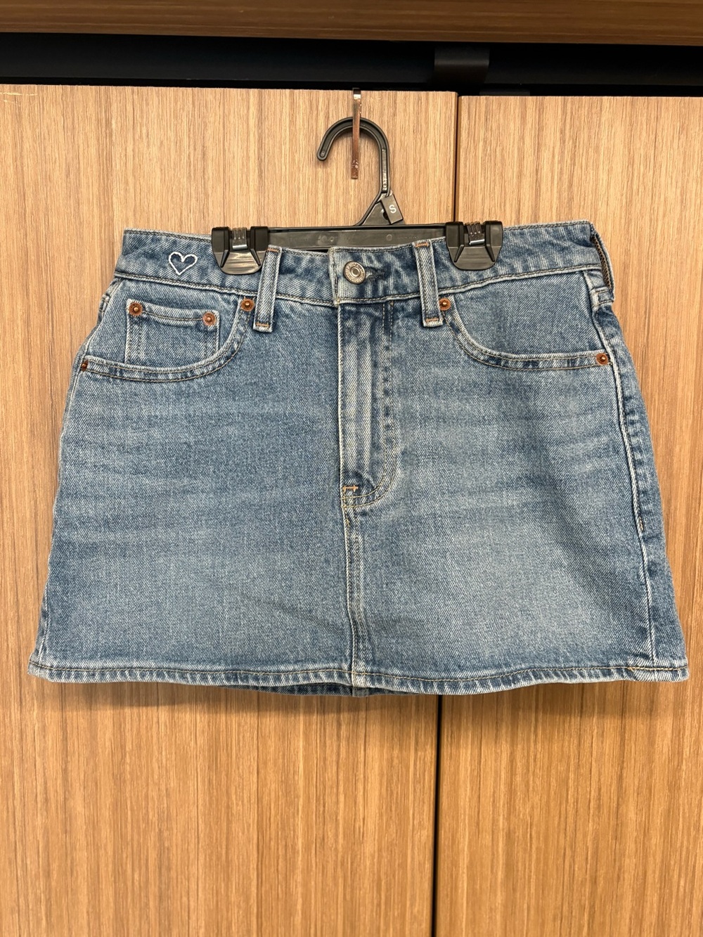 Abercrombie & Fitch Light Blue Denim Mini Skort